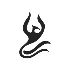 phoenix logo template Isolated. Brand Identity. Icon Abstract Vector graphic