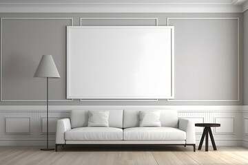 Elegant Interior Picture Mockup, generative ai