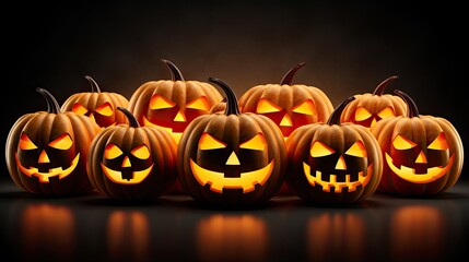 Photo Of Halloween Pumpkins 