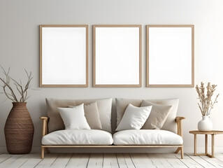 Modern Minimalism Picture Mockup, generative ai