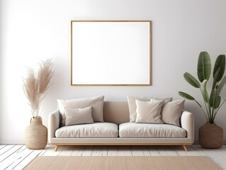 Subdued Beauty Picture Mockup, generative ai