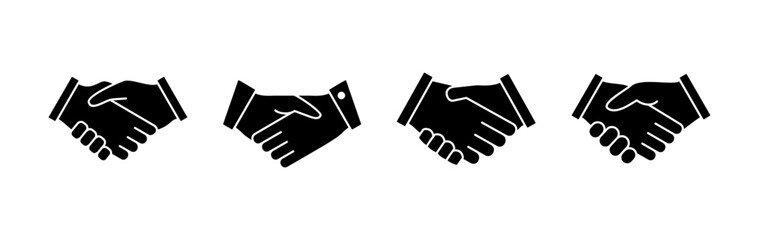 Hand shake icon vector. business handshake. contract agreement. partnership