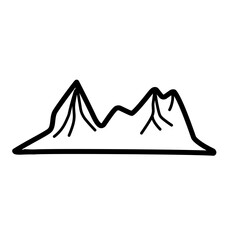 Mountain line icon