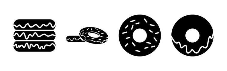 Donut icon vector. doughnut icon. donut logo