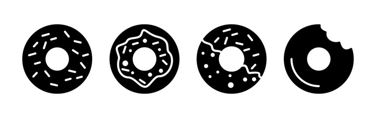 Donut icon vector. doughnut icon. donut logo