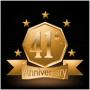 41th Anniversary Celebration Logo Vector
