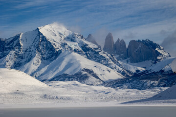 Torres del Paine, nieve y fr&iacute;o