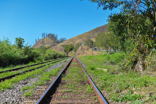 view of railway in rural area