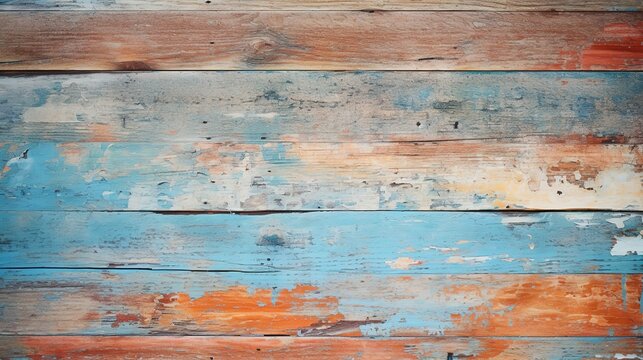 Grunge painted wood texture as background. generative ai