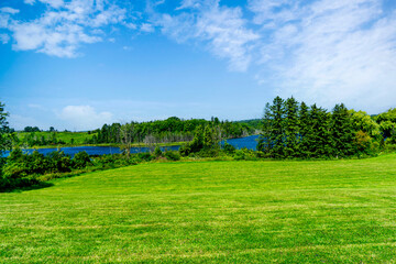 The Marylake Augustinian Monastery park grounds, King city, Mary lake, Ontario, Canada