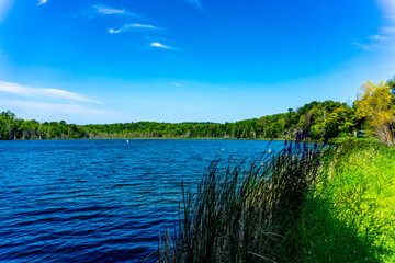The Marylake Augustinian Monastery park grounds, King city, Mary lake, Ontario, Canada