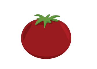 Whole tomato. Simple flat illustration.