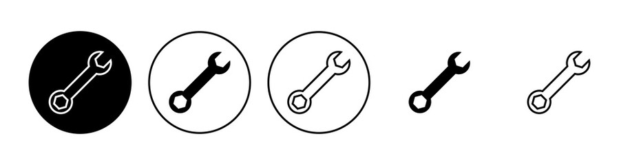 Wrench icon set. repair icon vector. tools icon vector