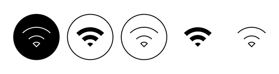 Wifi icon set. signal vector icon. Wireless  icon vector