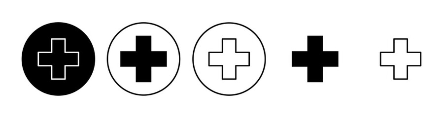 Plus Icon set. Add plus icon