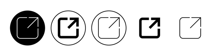 External link icon set. link icon vector. hyperlink symbol