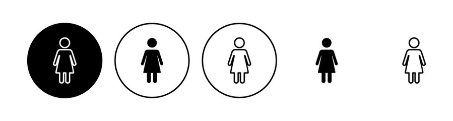 Female icon set. woman icon vector