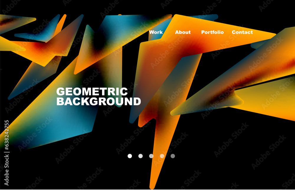 Wall mural broken pieces abstract background. trendy background for your landing page design, concept of web pa