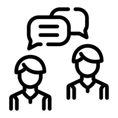 user chat Line Icon