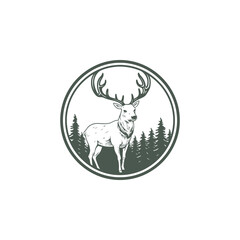 Deer Logo Illustration Vector Design Template