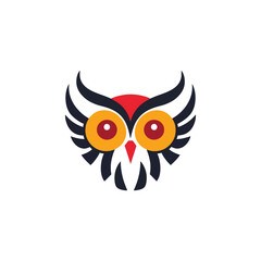 Owl icon Logo Illustration Vector Design Template