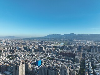 Fototapeta premium Aerial photography in Taipei city.