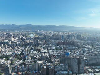 Aerial photography in Taipei city.