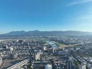 Aerial photography in Taipei city.