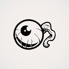 vector Halloween object eye scattered