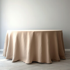  Tablecloth on oval shape table