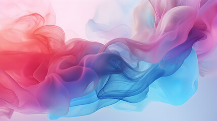 Fototapeta na wymiar Acrylic ink in water with smoke. Pastel pink,blue,purple swirling fog abstract background. 
