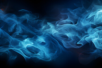 Fototapeta premium Blue smoke background, Nightclub space. Generative AI