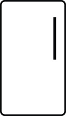 Refrigerators line icon. Fridge types, freezer, wine cooler, commercial major appliance, refrigerated display case. Thin linear signs for household equipment shop, isolated on white background.