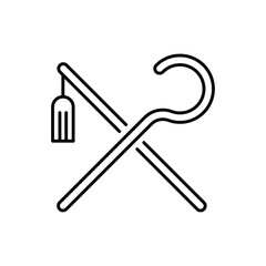 Ancient Egypt vintage icon design. egyptian hieroglyph icon. isolated on white background. vector illustration
