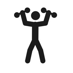 lifting weights Icon Illustration
