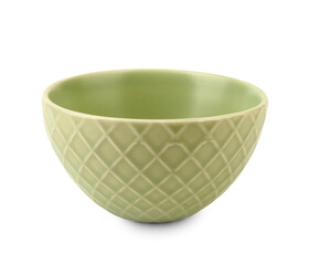 Light green bowl on white background