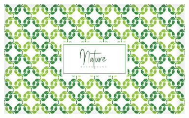 Green leaf pattern. Vector leaf with free space for text. Green leaf pattern conceptual vector illustration. Environment, and nature concept mandala design.
