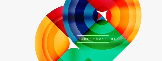Obraz premium Circle abstract background. Wallpaper, banner, background, landing page, wall art, invitation, print, poster
