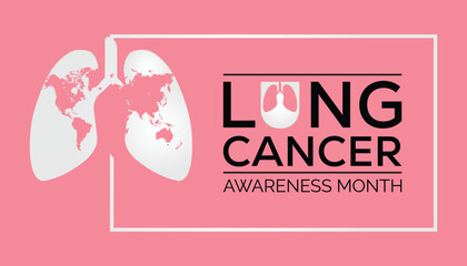 Vector illustration on the theme of Lung Cancer Awareness Month is observed every year in during November.