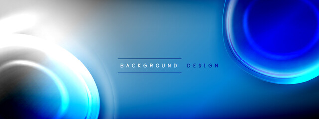 Circles lines and bubbles on bright glowing effect gradient with light and shadow effects. Dynamic interplay of light, shadow and depth. Futuristic and rhythmic technology design