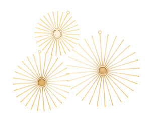 Gold decor on white background