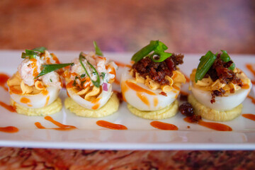 Gourmet deviled eggs