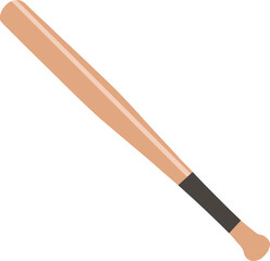 Brown baseball bat with light gray handle