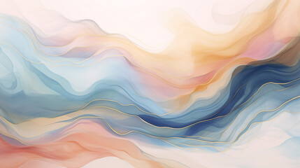 abstract colorful background with waves a liquid, fluid-marbled paper texture - obrazy, fototapety, plakaty