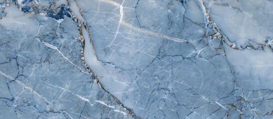 stone marble background with gray veins in blue color