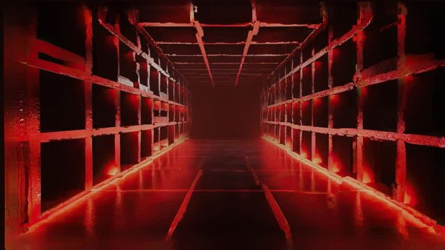 Up to 4K resolution, corridors of the cyber world, Generative AI with blender