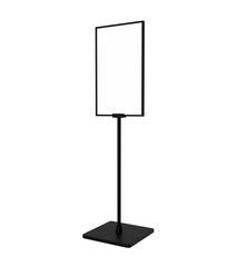 Storefront Signs isolated on white background, Sign Sandwich Board, elegant minimal vintage signs, 3D illustration.
