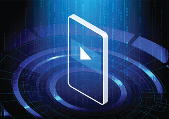 vector illustration of technology modern cyber technology modern background.video smartphone . - 638259345