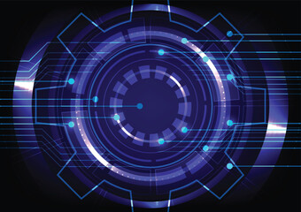 vector illustration of technology modern cyber technology modern background.Technology circle gear wallpaper. - 638259352