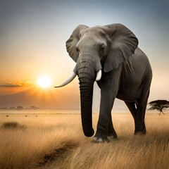Fototapeta na wymiar Close-up of an elephant